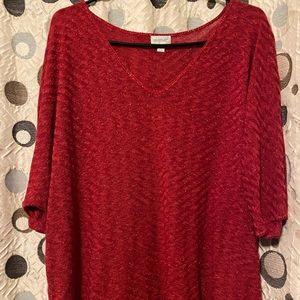 Plus size Avenue holiday sweater. Like new condition. Size 22/24. Color red